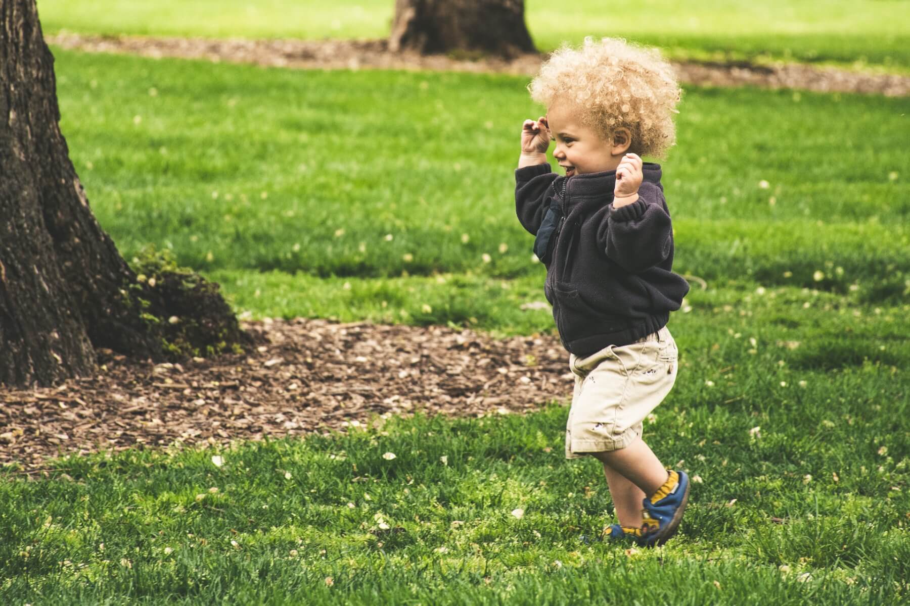 toddler running